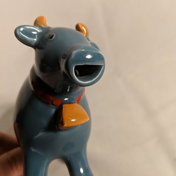 Otagiri Japan Hand Crafted Blue Cow Creamer Milk Vintage Ceramic Excellent Cond - Picture 8 of 10